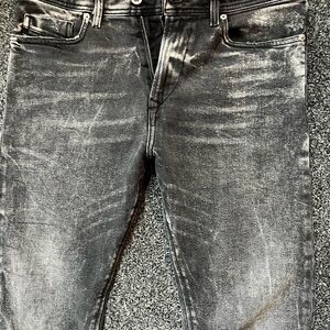 Diesel Men's Distressed Grey Slim Straight Jeans